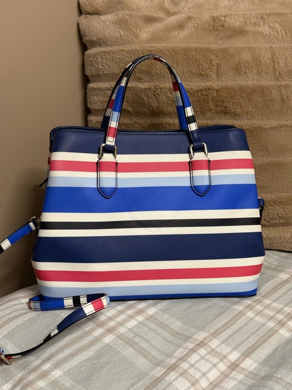 ⚓️🏝️Kate Spade Laurel Way Evangelie Stripe Satchel - Nautical Cruise✨ - Picture 3 of 5